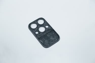 Custom forged carbon fiber phone lens case and consumer electronics component