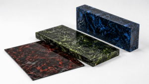 forged carbon fiber sheet plate and block thickness comparison