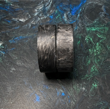 forged carbon fiber ring pattern comparison long cut vs short cut