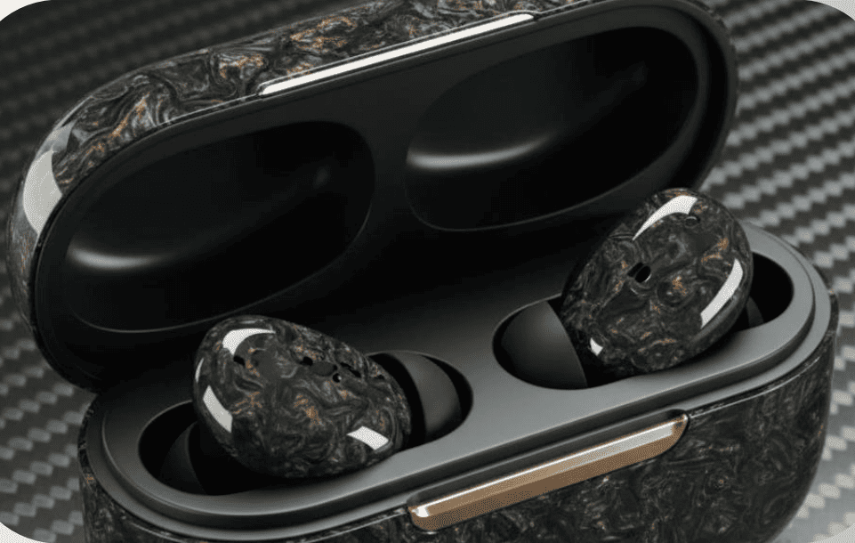 forged carbon fiber luxury consumer electronics earphones