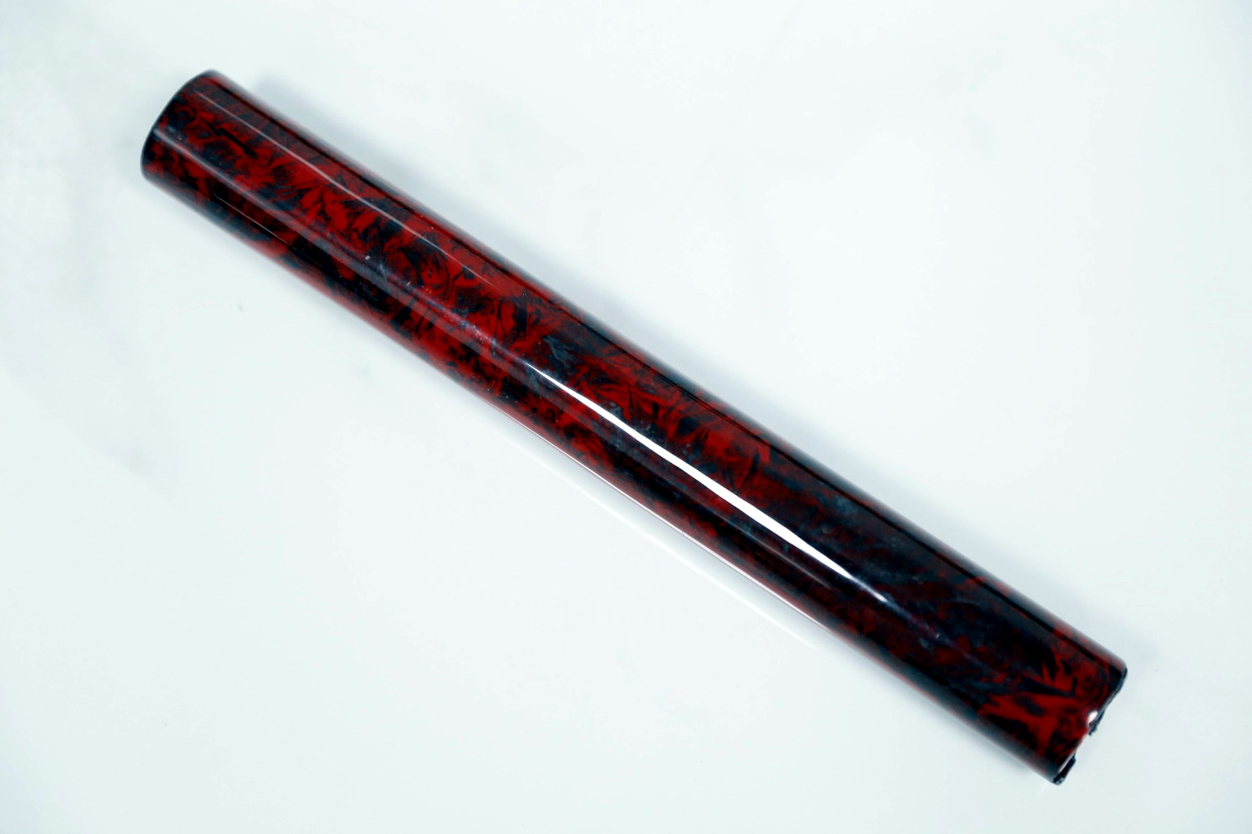Red colored forged carbon fiber tube blank with through-body color for ring making and pen turning