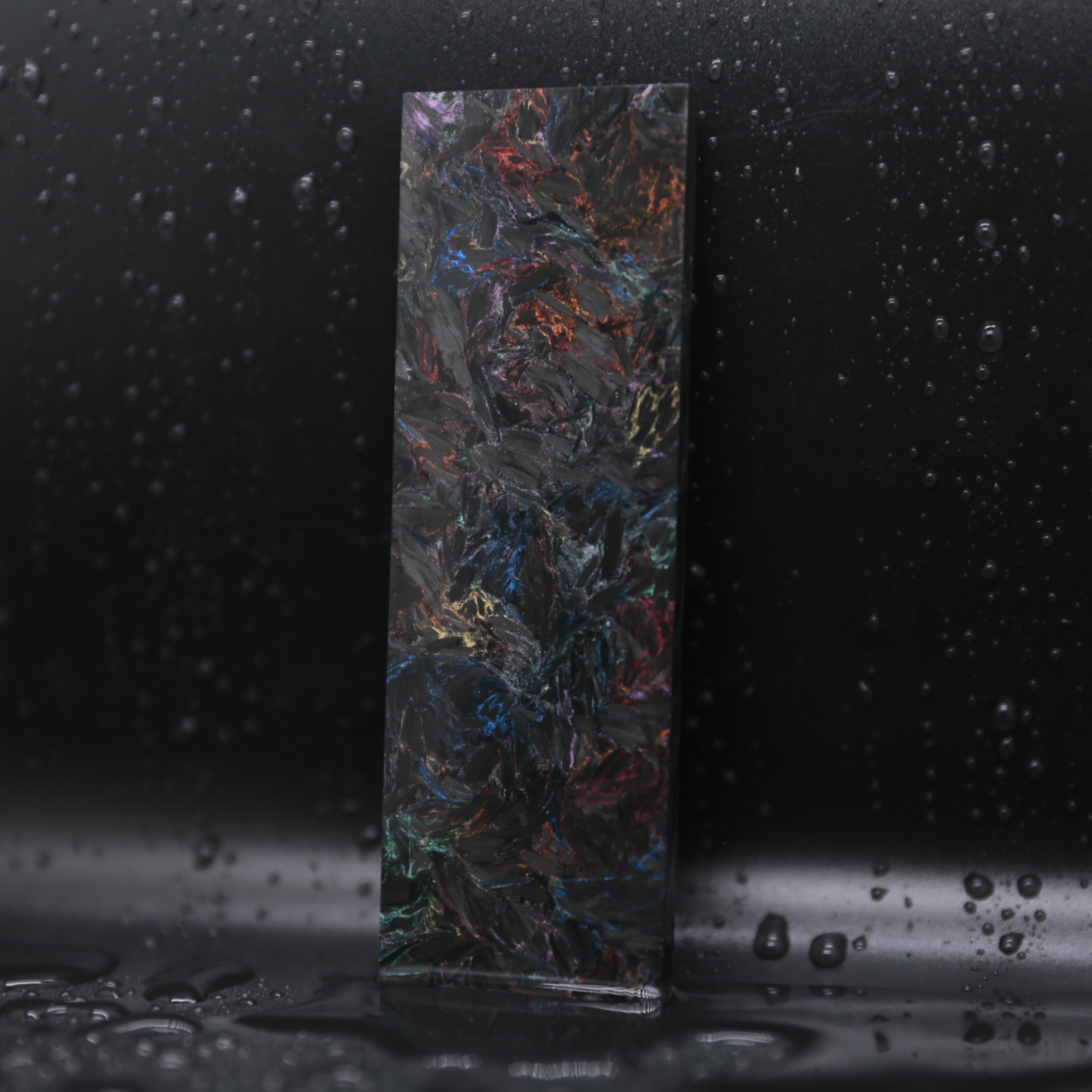 Custom Collection forged carbon composite block material for CNC machining custom components and brand specific product development.