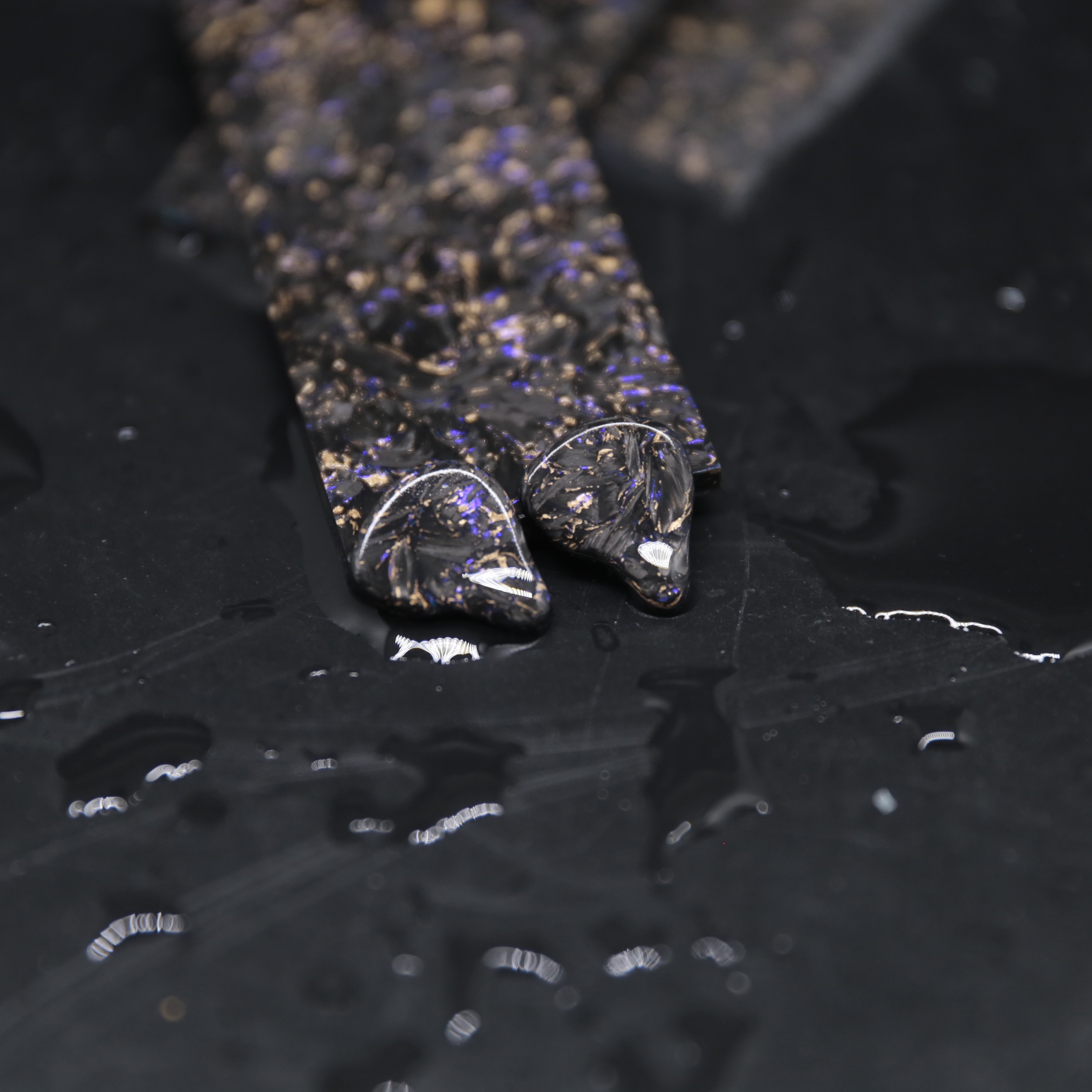Spectrum Collection colored forged carbon composite sheet and panel material with vivid multi color visual effects for premium products.